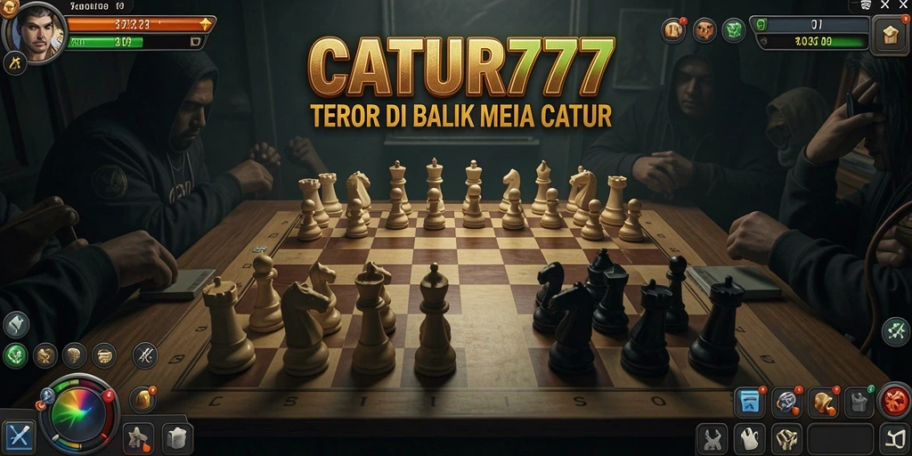 Tampilan menyeramkan gameplay CATUR777 dengan elemen horor yang mendebarkan.