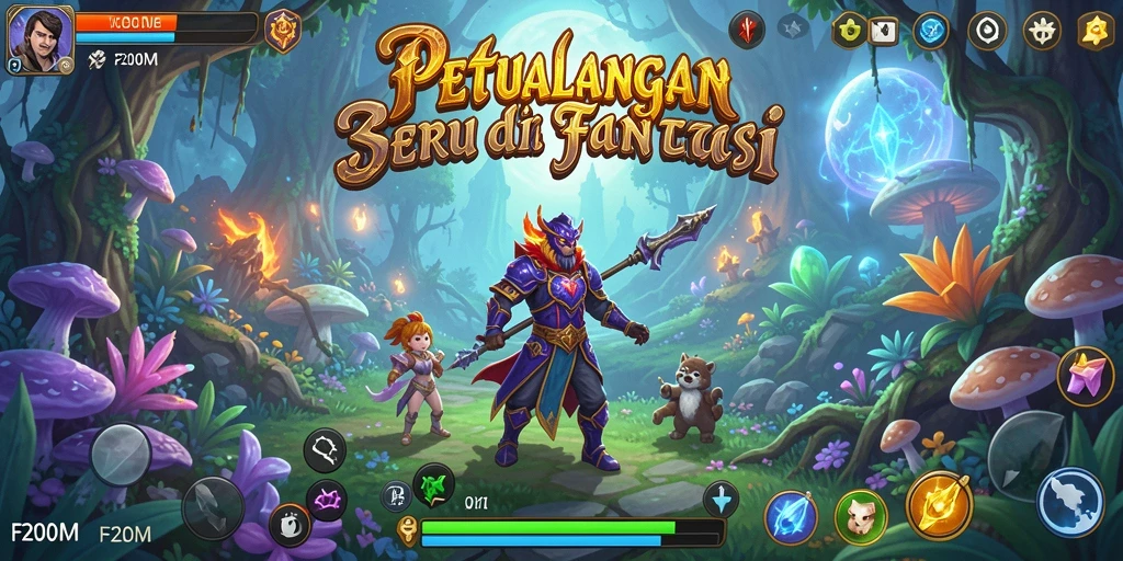 Tangkapan layar gameplay F200M menampilkan aksi seru dalam petualangan.