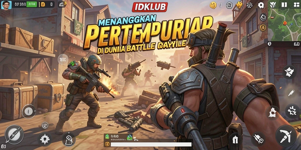 Tampilan seru pertempuran dalam game Battle Royale.