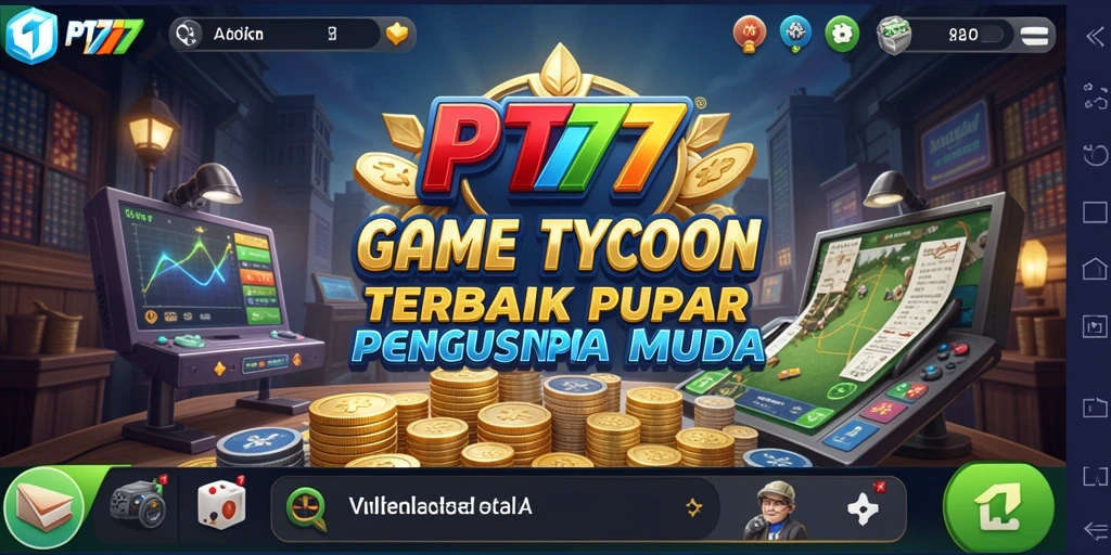 Tampilan gameplay PT777 menampilkan simulasi bisnis yang mendetail.