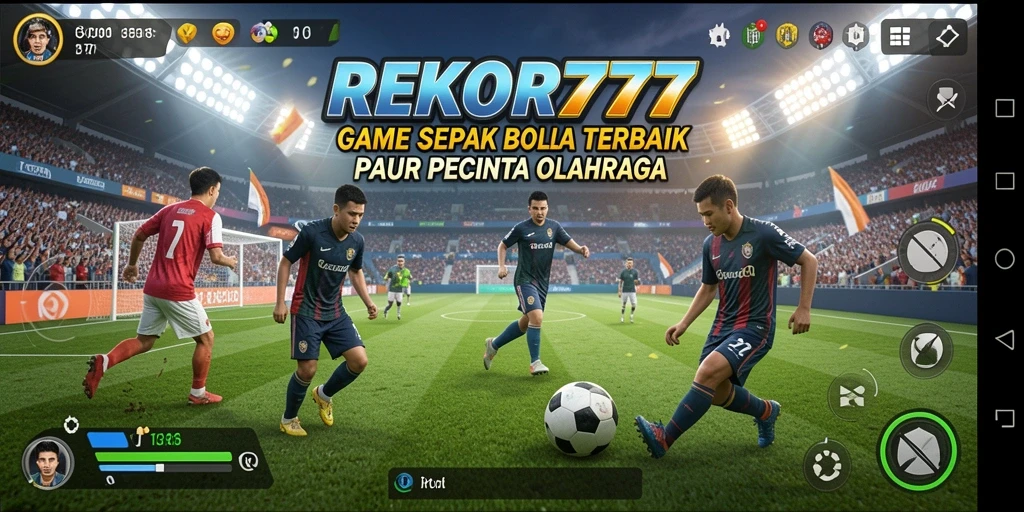 Screenshot gameplay seru di REKOR777 yang menampilkan aksi sepak bola.