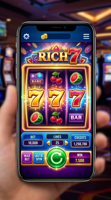 Screenshot dari antarmuka aplikasi rich7 yang jelas dan mudah digunakan.